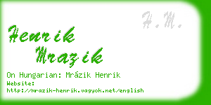 henrik mrazik business card